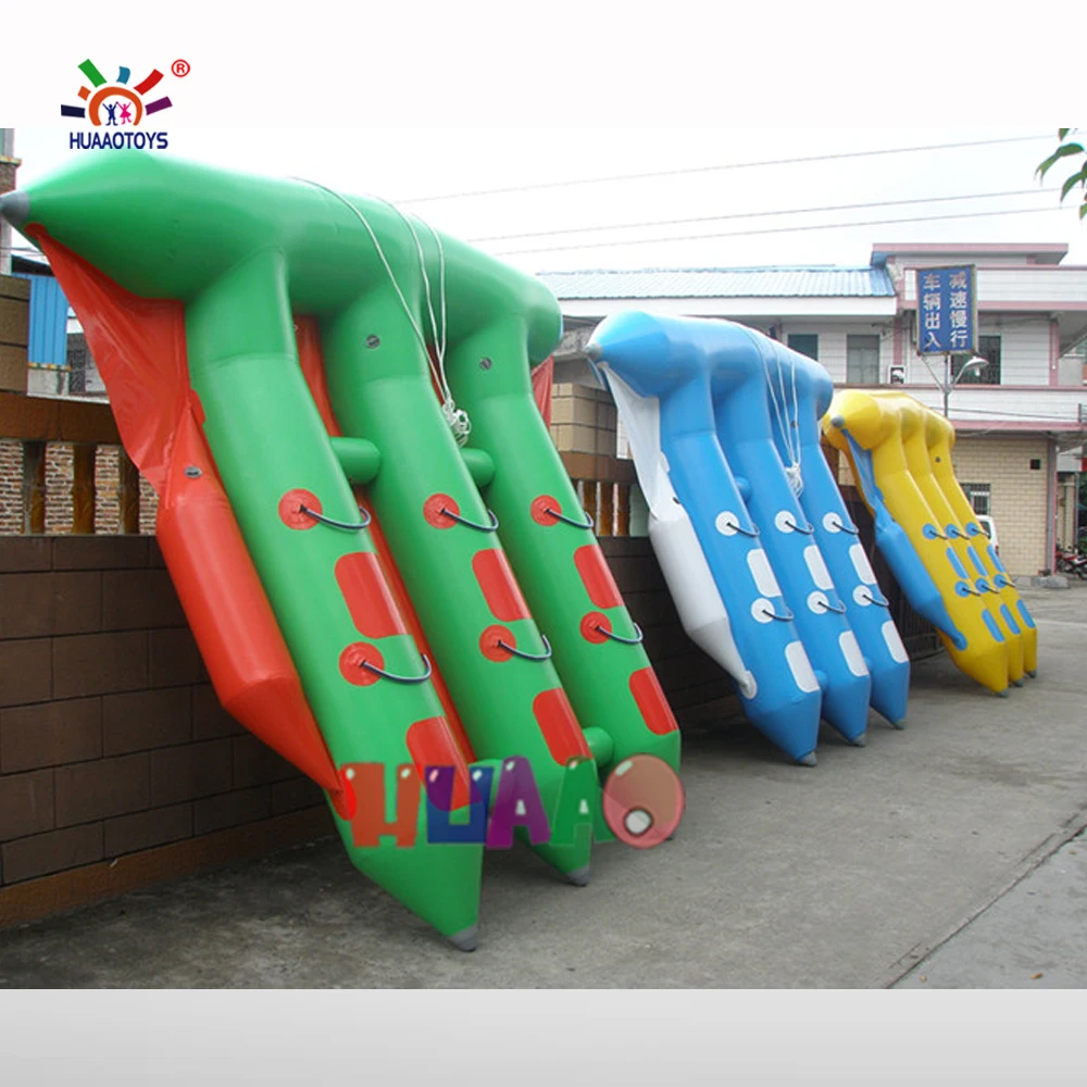 CE Inflatable Water Games Flyfish Banana Boat 6 Person Inflatable Flyfish With Air Pump