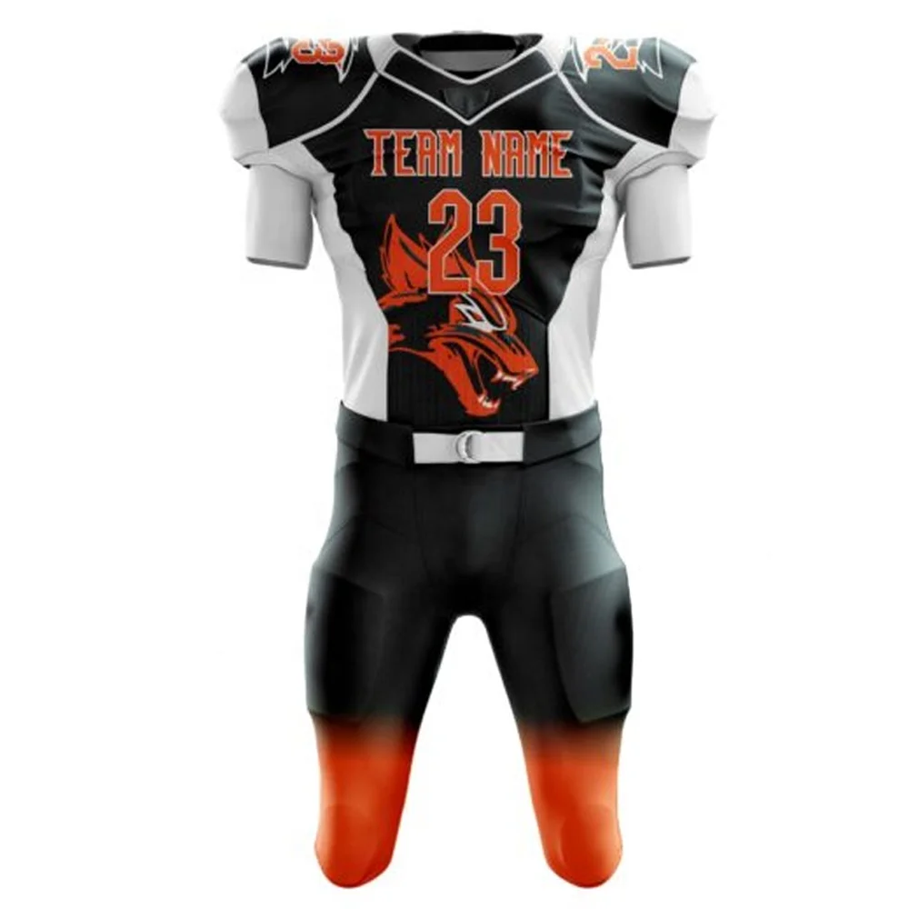 
Wholesale Unique Quality Customized American Football Uniform | 100% Polyester American Football Uniform Jersey 