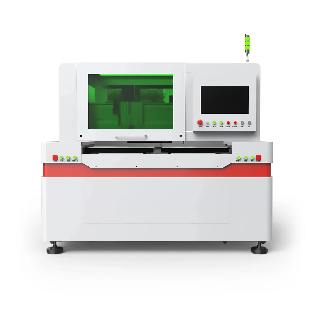 High accuracy glass cutting machine fiber laser cutting machine 600*700mm 10-100w for large area with chiller water cooled