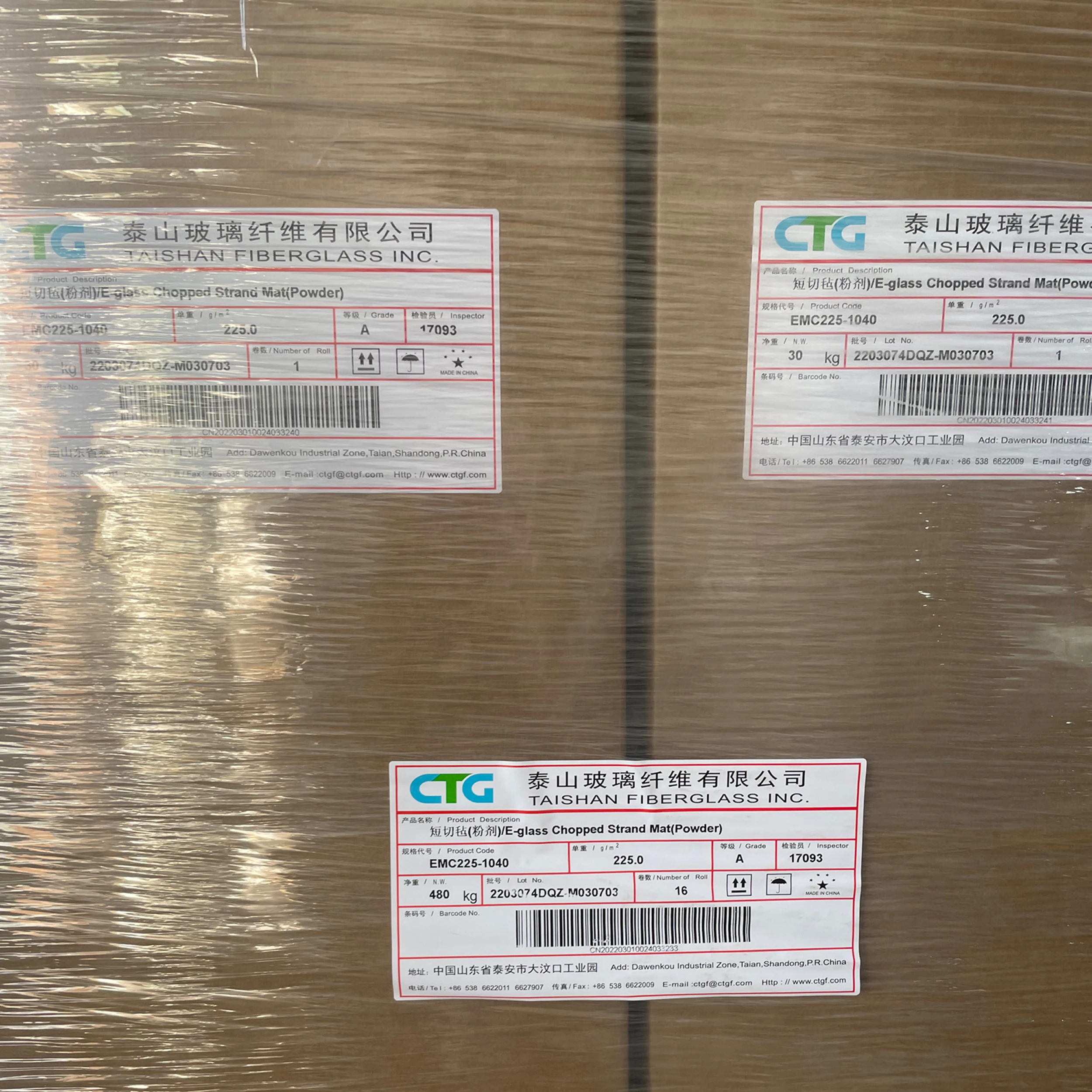 Taishan fiberglass E-glass chopped strand mat EMCL powder/emulsion