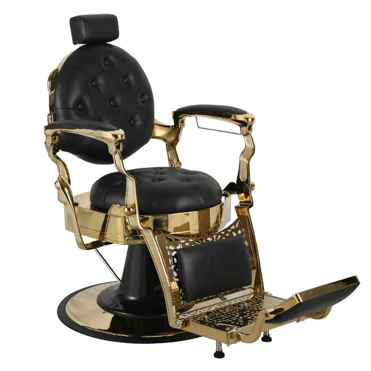 Antique Vintage Barber Chair Luxury Modern Leather Beauty Salon Furniture High Quality Waiting Chair Beauty Salons Barber Shops