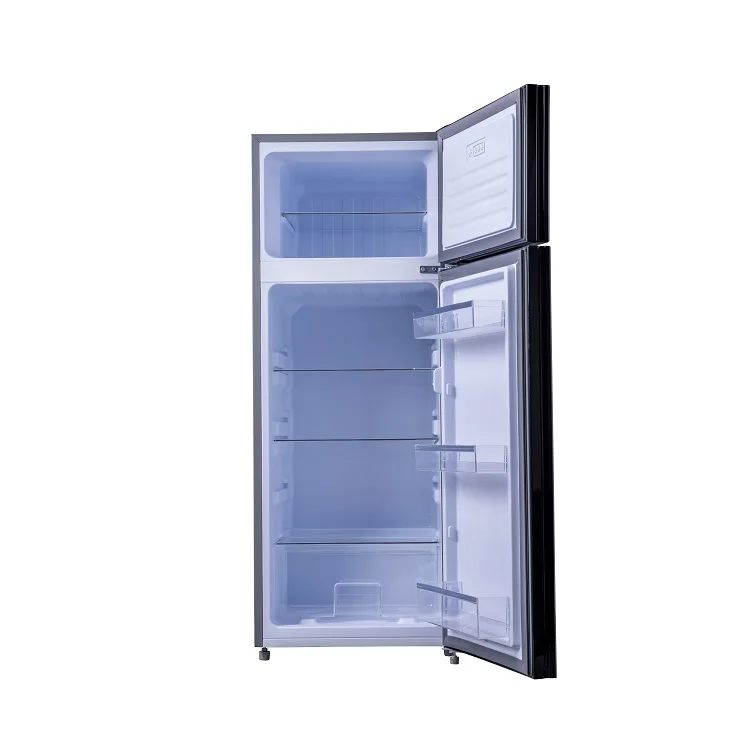 
 Холодильник со стеклянными дверцами 213 литр красочный большой холодильник с морозильной камерой двухдверный холодильник ручка BCD-213KC для дома  