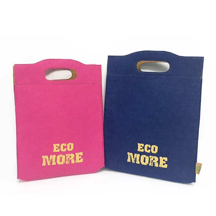 Eco friendly gift shopping bags custom RPET recycled felt Tote Bag Sustainable