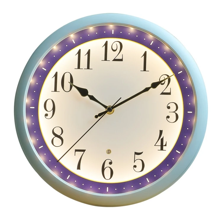 Wholesale High Quality  12 Inch Living Room Intelligent Voice Control Luminous Mute Wall Clock