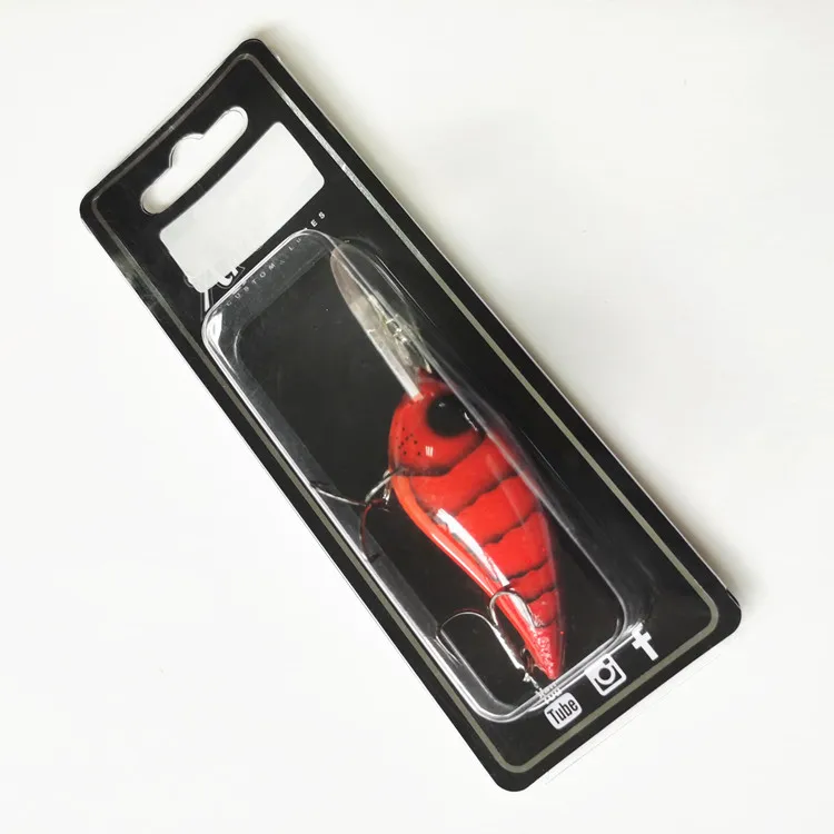 Custom fishing lure packaging box PVC blister packaging with sliding printing card