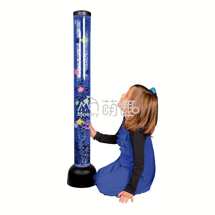 Moetry Sensory LED Bubble Tube Floor Lamp 103cm Color Changing Water Tank for Autistic Children Play Room
