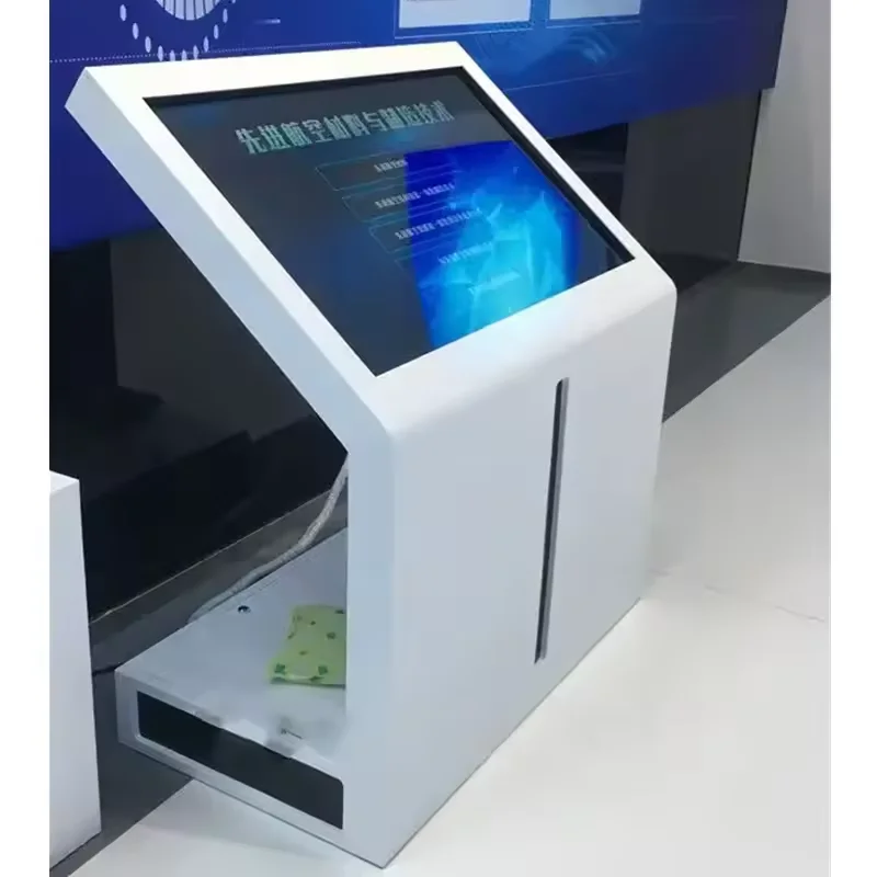 For Google map floor  Standing Interactive LCD TV Touch screen Kiosk With Camera Vertical self Service Checking Kiosk