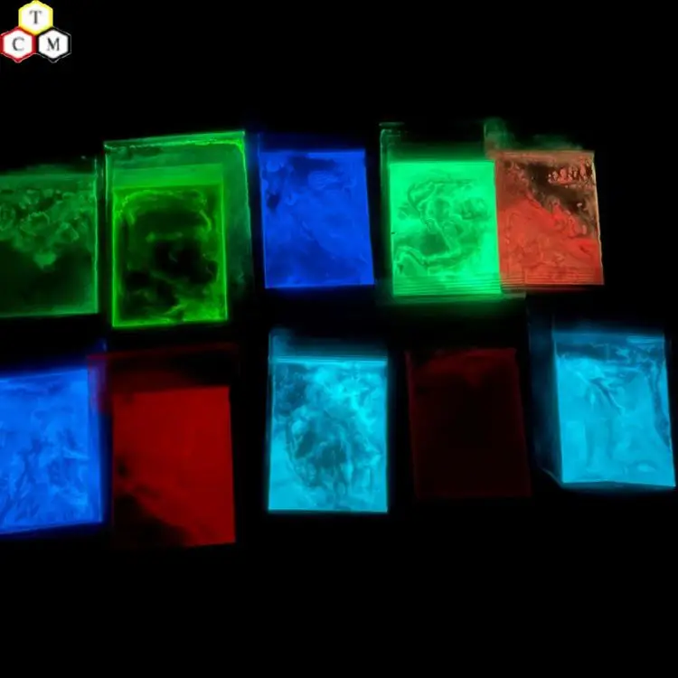14 colors glowing in the dark aluminum powder pigment diy glow in dark pigment powder customizable