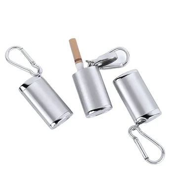 Customized Custom Logo Portable Metal  Ashtray Eco-friendly Small Pocket Outdoor with Lid Ashtray Cigar For Luxury Smoking Life