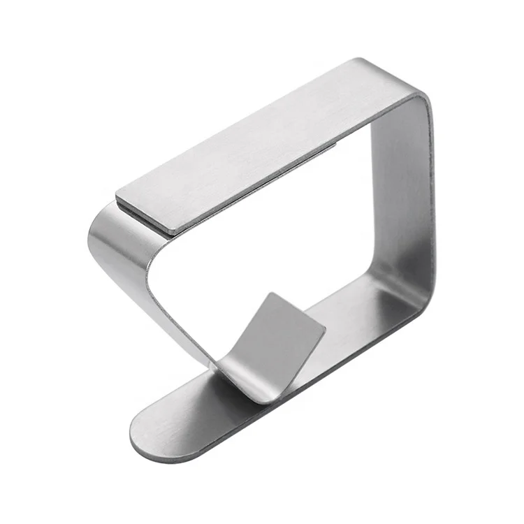 Amazon Top Sale Angular Desk Cover Clamp Stainless Steel Adjustable 2.8CM Calibre Table Cloth Clip