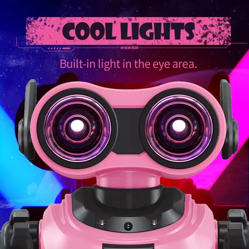 2024 New Interactive Mini Space RC Smart Electric Robot 2.4GHz Remote Control Model Kids Featuring Light Music Durable Plastic