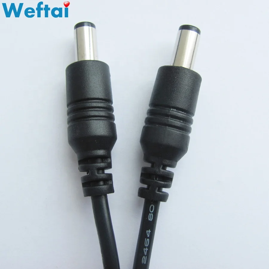 classic High Quality 5.5 x 2.1 Black Male Connector Dc 24v Power Cable