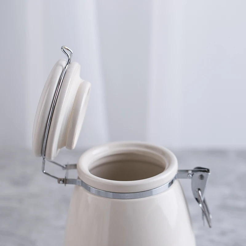 newest kitchen air tight Ceramic storage coffee sugar jar