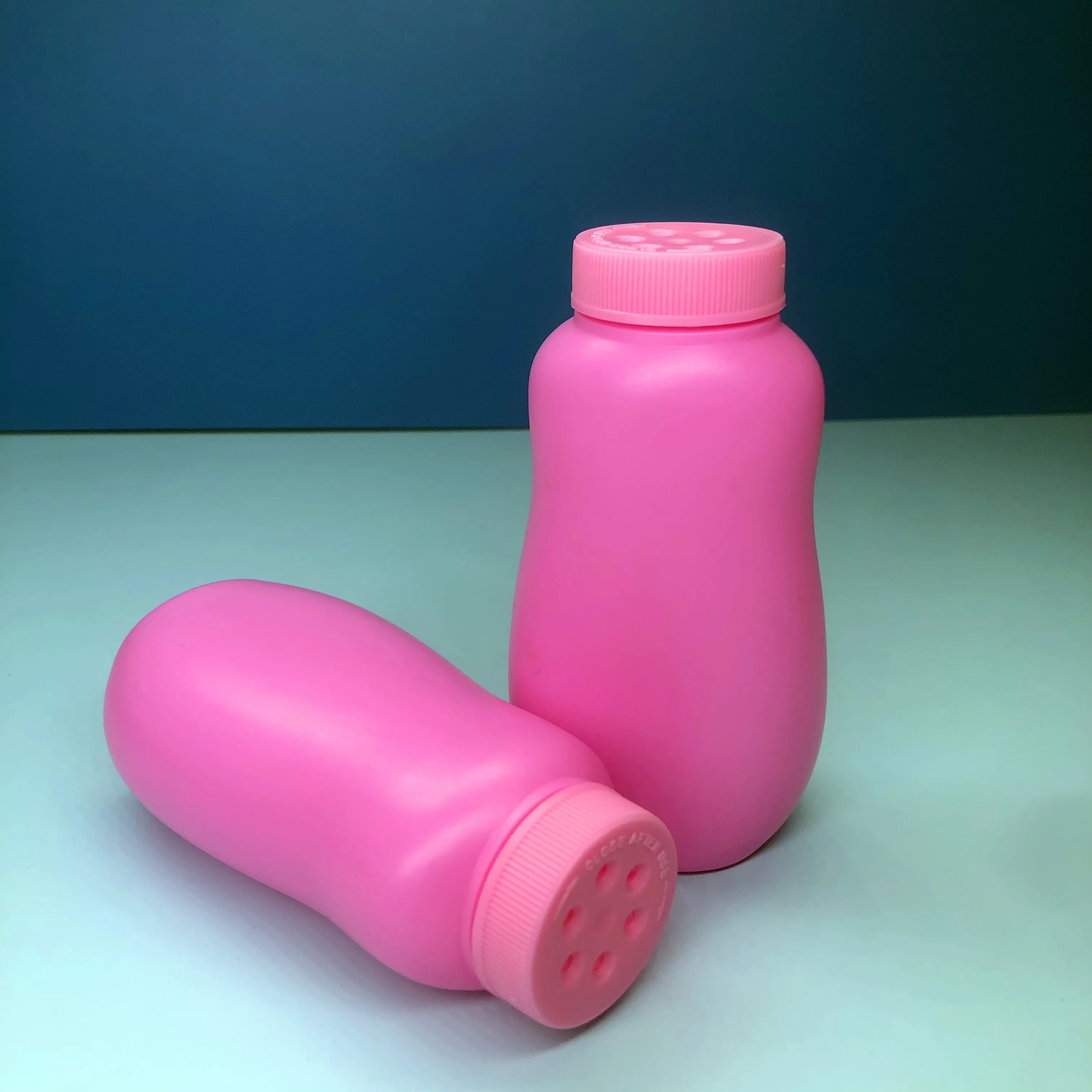 High quality 150g 200ml empty talcum powder bottle Plastic HDPE gourd shape baby squeeze talcum powder bottles