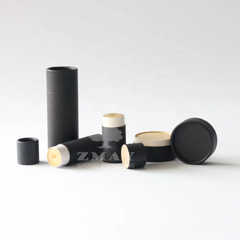 customized printed lip balm packaging pastel colors paper tube push up containers recyclable tube