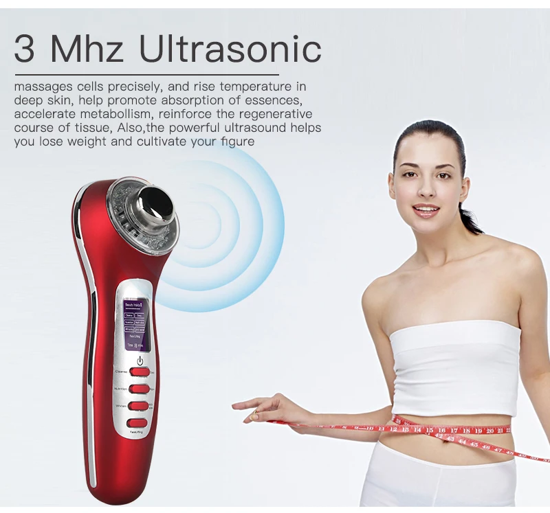 
Skin tightening 5 in 1 rf therapy device radio frequency facial machine portable for face led facial massager 