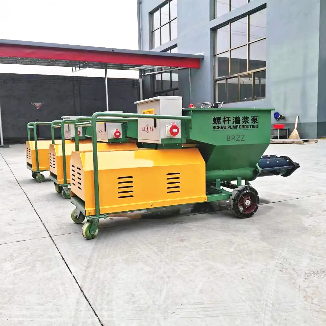 BRZZ grouting spraying wall putty machine 300 type screw cement plaster tools plaster sprayer spray concrete walls factory price