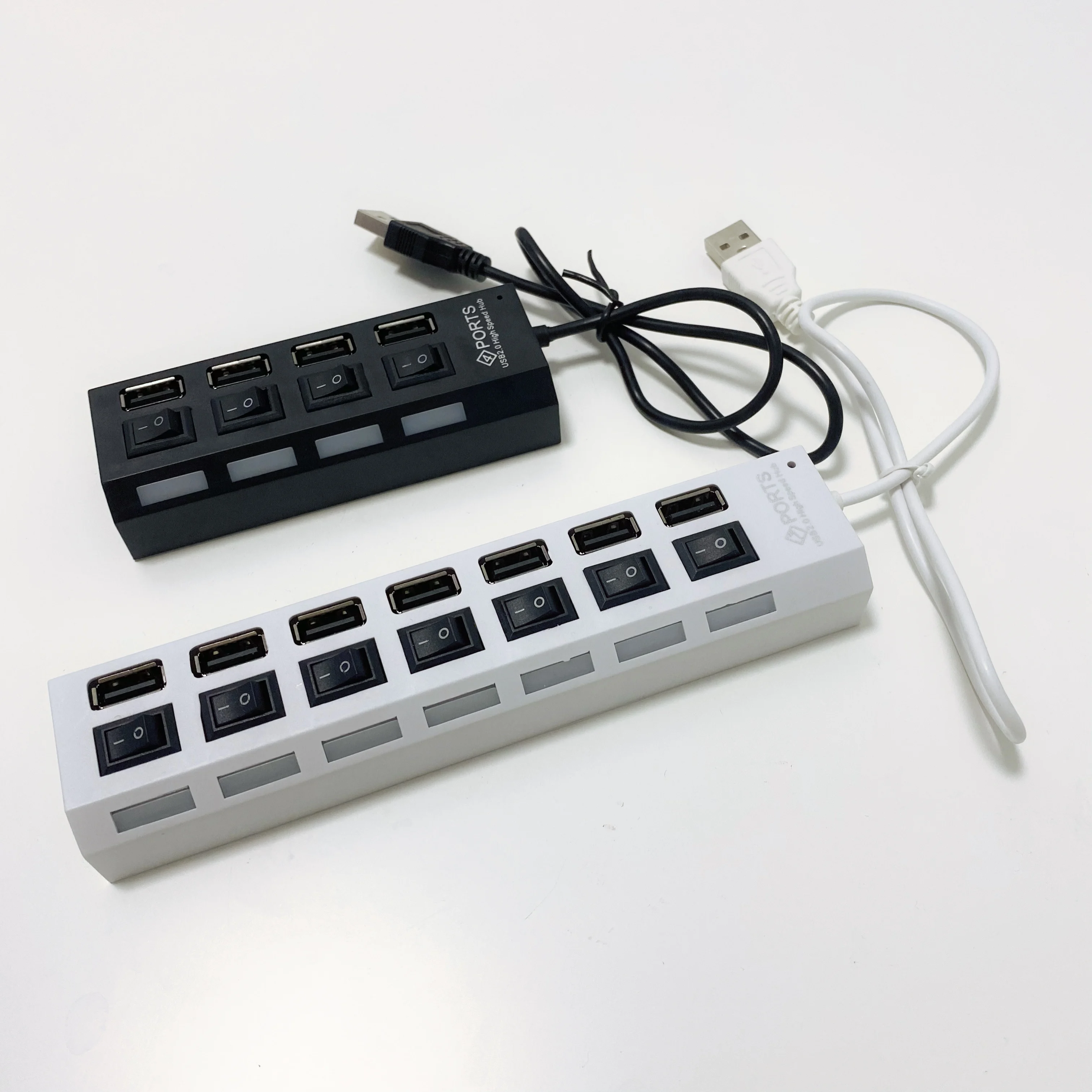 USB Hub 2.0 Multi USB Splitter Hub Use Power Adapter Multiple Expander 2.0 USB Hub With Switch for PC 4/7 Port