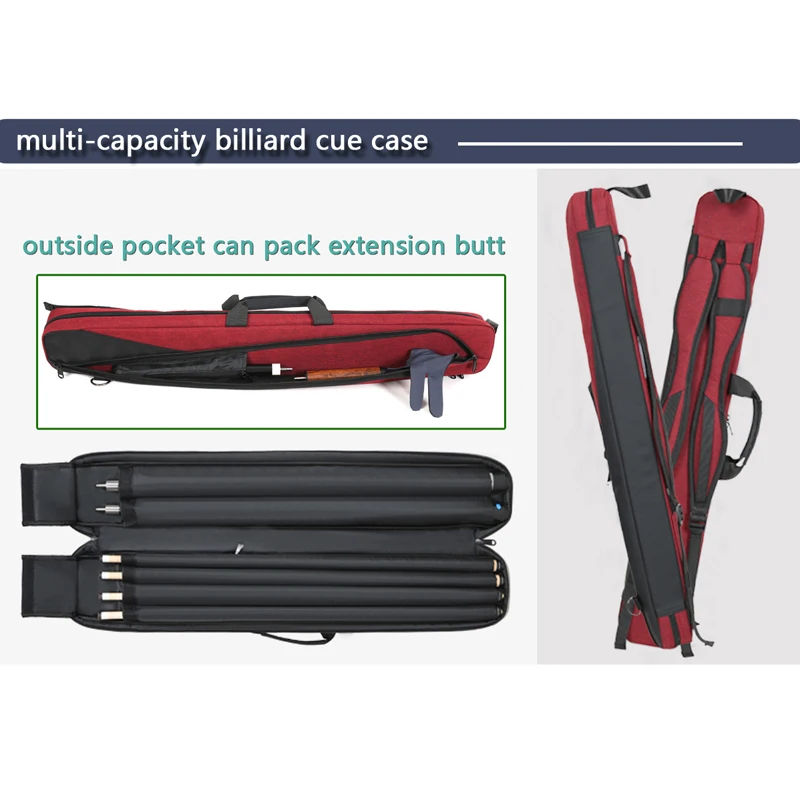 Custom  Oxford Soft Shoulder Crossbody Bag Portable Large Capacity Waterproof Snooker & Billiard Cue Cases