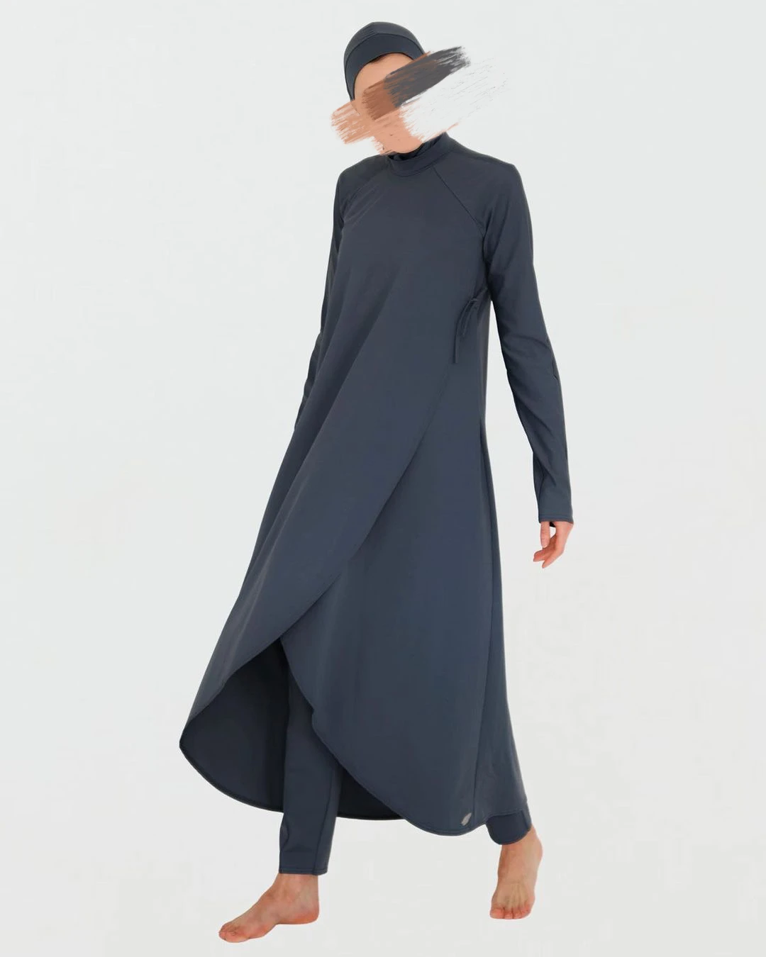 OEM ODM Clothing Manufacture Custom Tunic+Leggings+Hijab Burkini Low MOQ High Quality Clothing Designs Muslim Swimwear Swimsuit