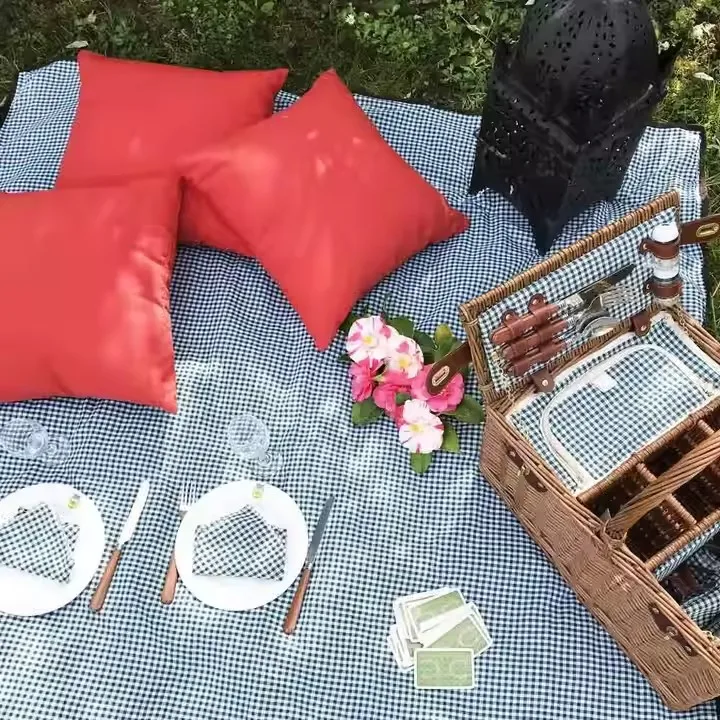 Cutlery Storage Basket Wicker Picnic Basket Non-Toxic Handmade Natural Rattan Picnic Basket For Kids