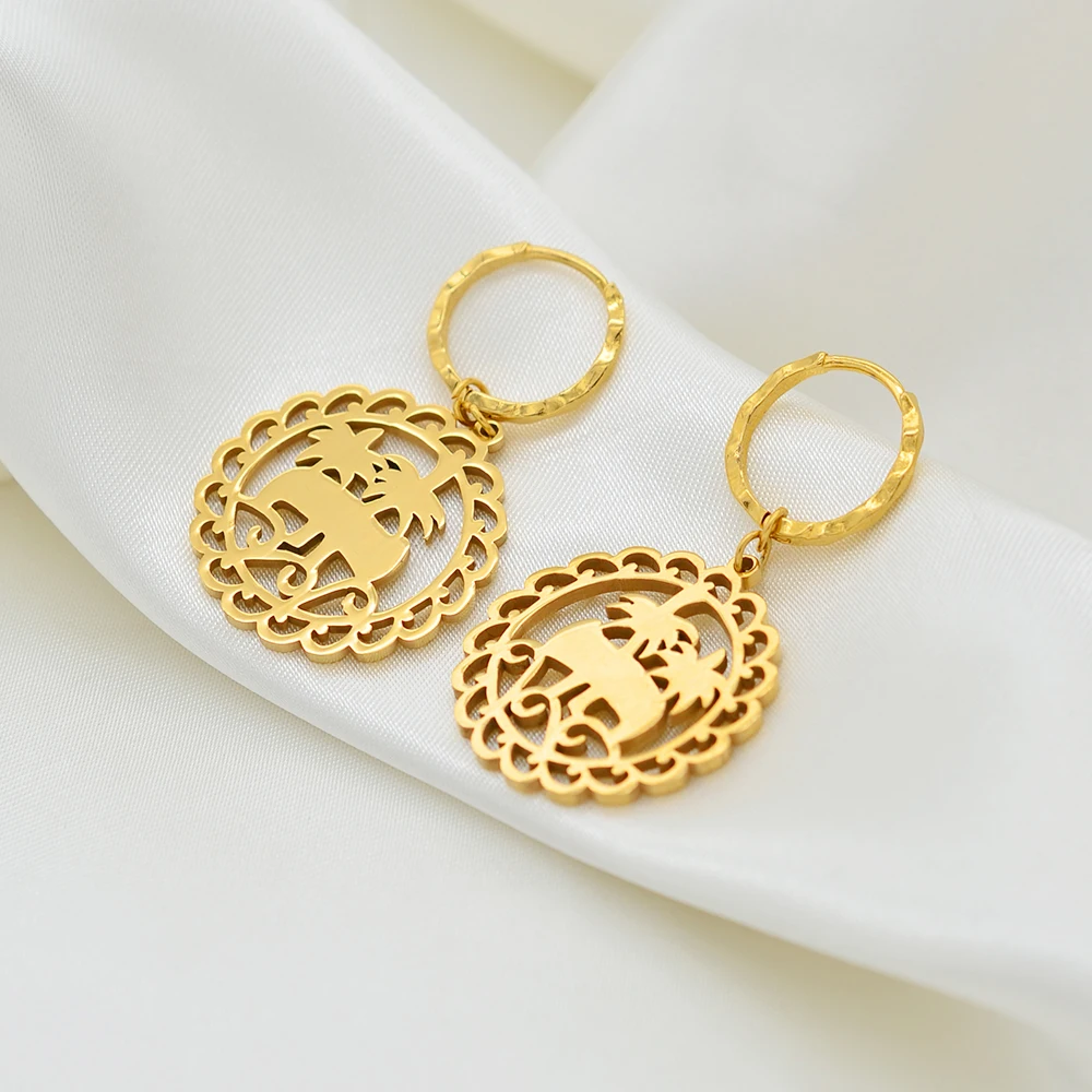 Hawaiian Earrings for Women Girl, Trendy Coconut tree Guam Chuuk Kiribati Jewelry Party Gifts Women Girls #G200521