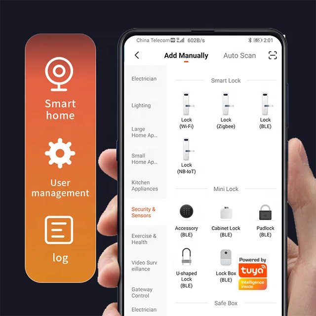 TUYA Aluminium Alloy Fingerprint Door Lock Touch Screen Digital Keypad / App / Card Smart Door Lock