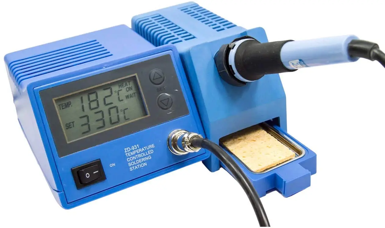 ZD-931 110-240V 48W Blue/Grey Color Temperature Controlled Soldering Station Digital LCD Display