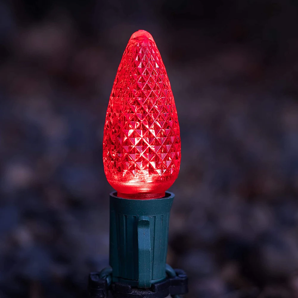 Рождественские лампы C9 LED E17 граненые рождественские Сменные