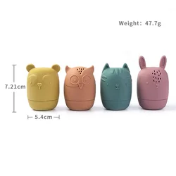 New Products Floating Bath Toys Animal Bpa Free Silicone Bath Toys Kids Water Shower Spray Baby Toys Set