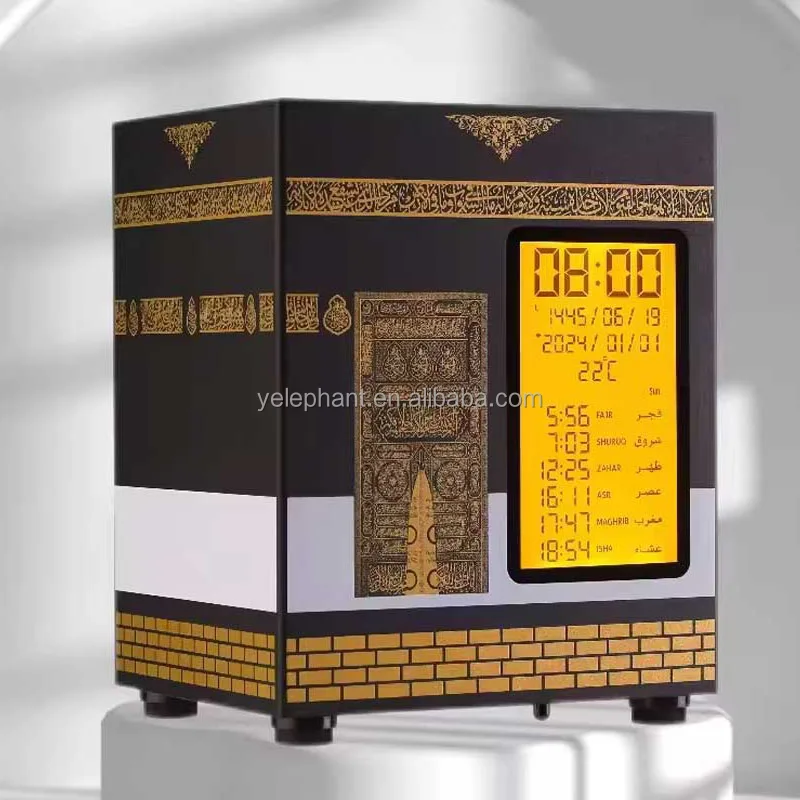 Sq128 кв. 669 проектор с ЖК-дисплеем Kaaba Azan Clock Sudais Quran скачать Mp3 динамик пультом дистанционного управления