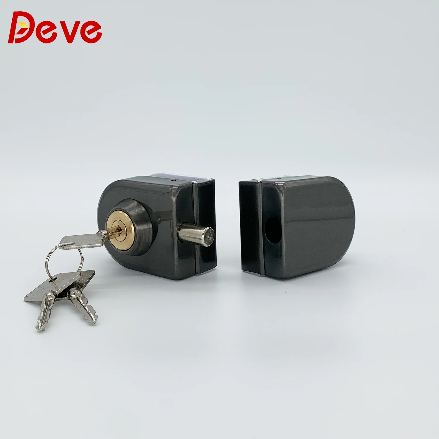 no holes sliding stainless steel glass lock door swinging central glass door lock for double door with keys