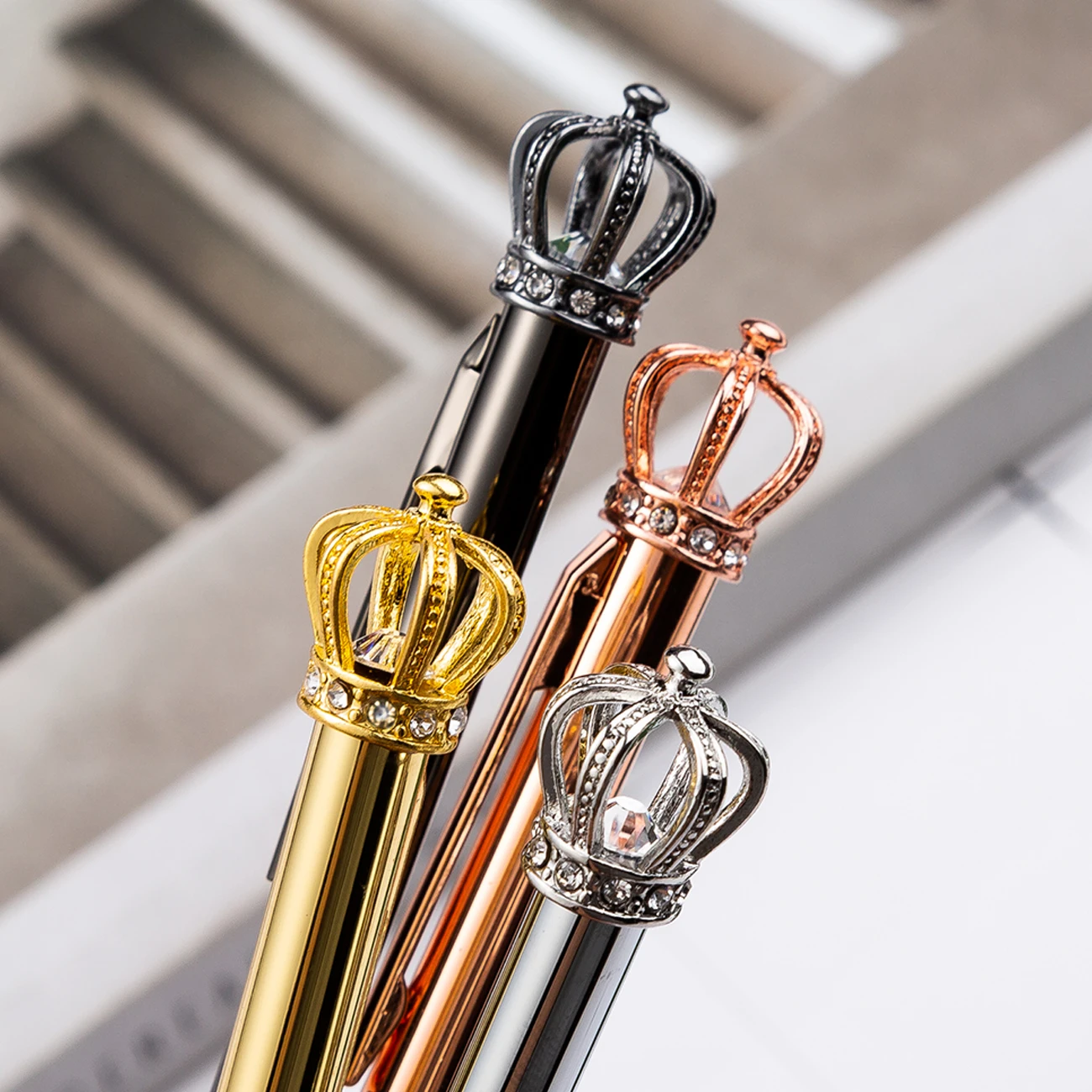 Big Crown Promotional Pen Cheap Pen Slim Crown Ballpoint Pen