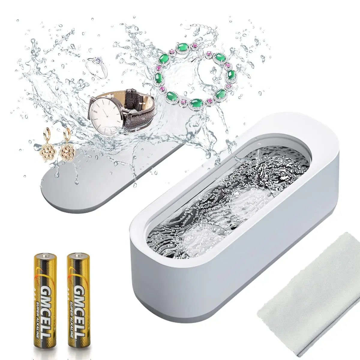 Hot Model 300ml Mini portable plastic glass ultrasonic cleaner for watch jewelry