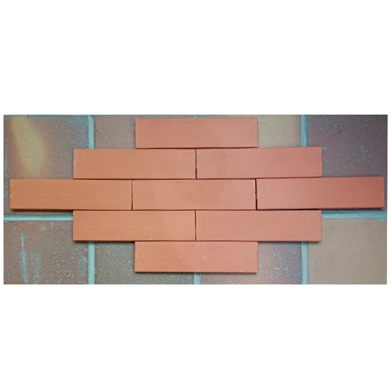 Fire kiln extruded thin smooth brick refractory style clay brick mold 240x60 terracotta custom bricks