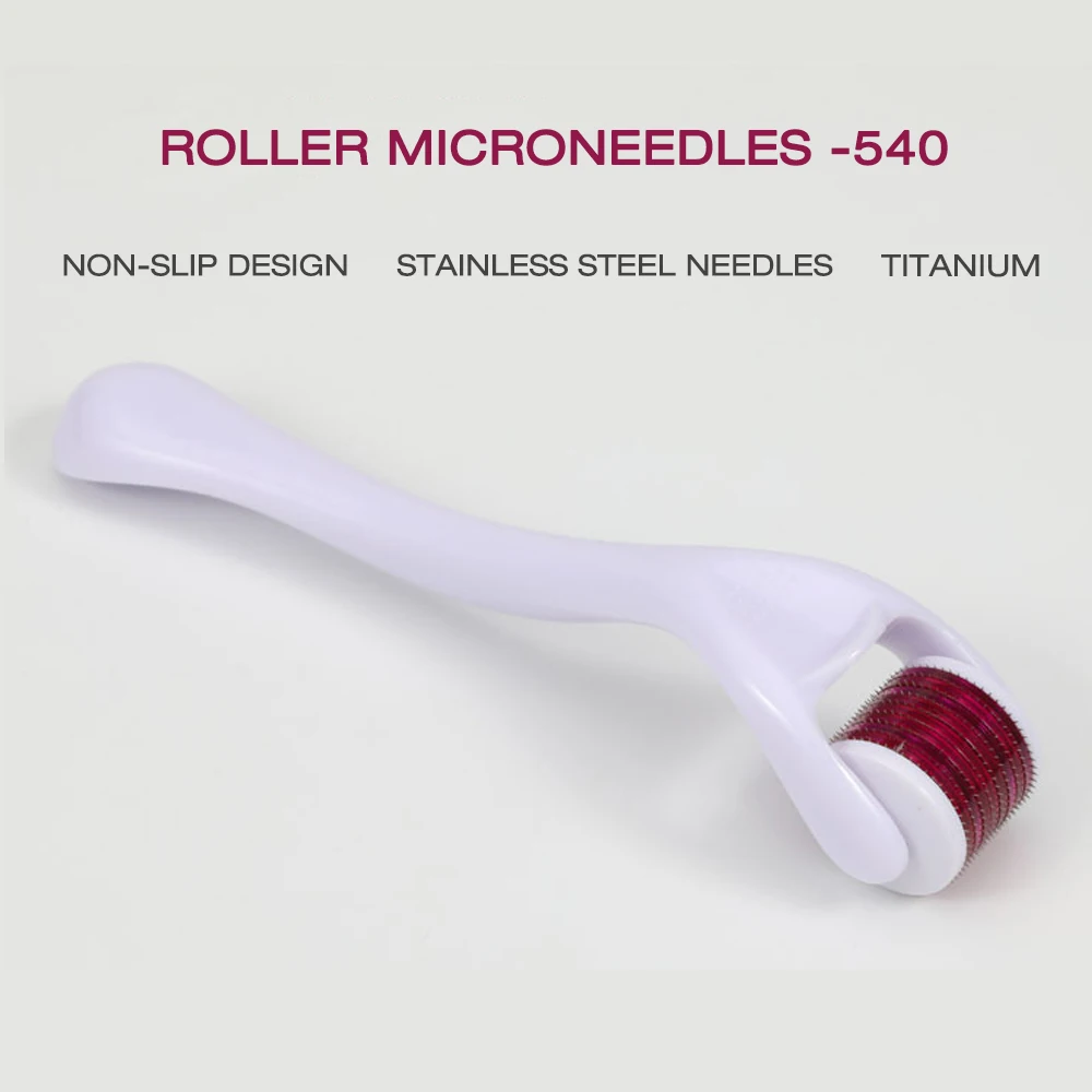 
Custom Body Facial Micro Needles Roller 540 Microneedle Roller Beauty Massage Tool Dermaroller Titanium Serum Microneedling 