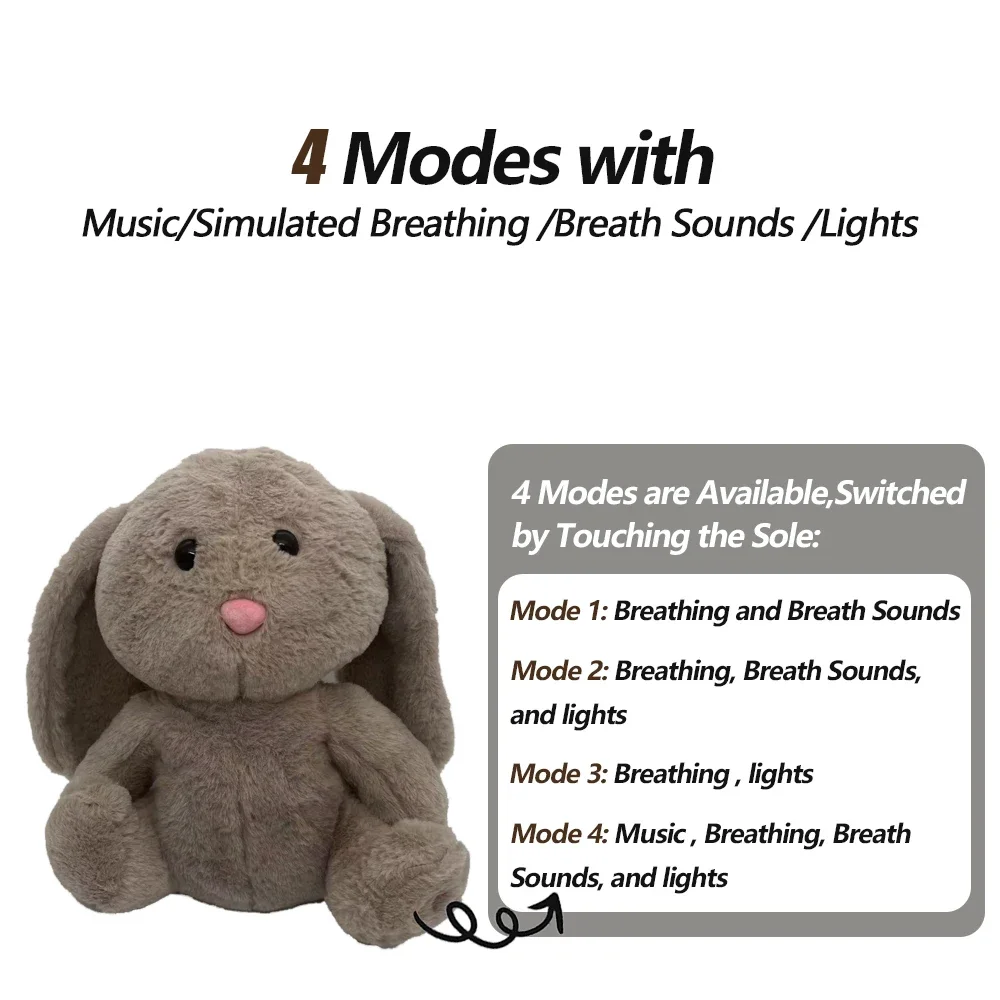 Breathing Cute Otter Soothes Plush Baby Sleep Doll Small Gift Doll Sleep Artifact breathing teddy bear otter with lights