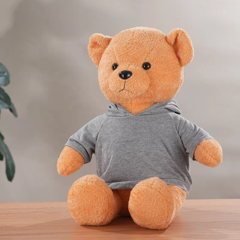 Custom Branded Promotional Teddy Bear Stuffed Animal in T-Shirt Unisex Soft Plush Toy for Kids and Adults