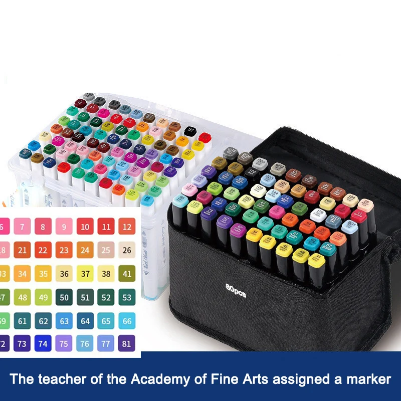 Hot Selling 168Color Dual Tip Watercolor Brush Pens Washable Drawing Painting Art Marker Pen Set