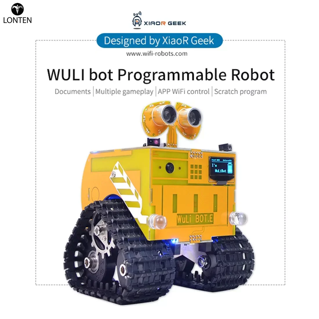 Lonten High Tech Robot RC Programming Track Car Steam Educational Toys Without Camera Programmable