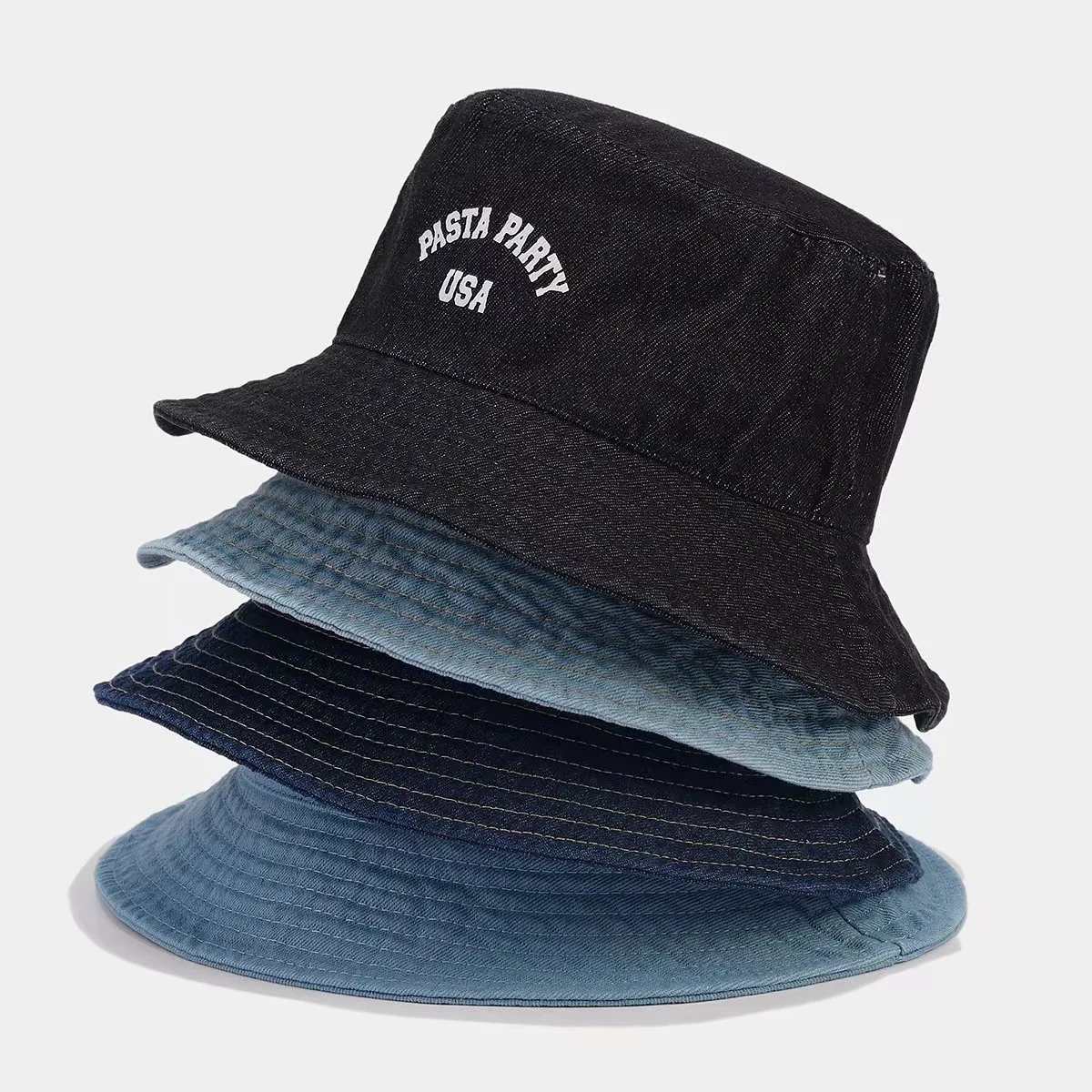 Wholesale england winter designer fuzzy  blank cotton straw fashion fluffy jacquemus distressed custom logo bucket hat