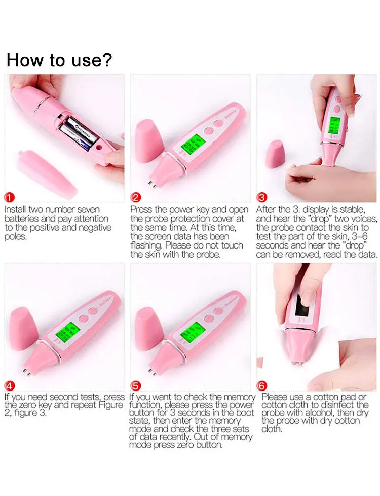 Bowket Personal Care Lcd Display Skin Care Tester Detector Face Care Monitor Home Use Skin Analyzer Machine Facial