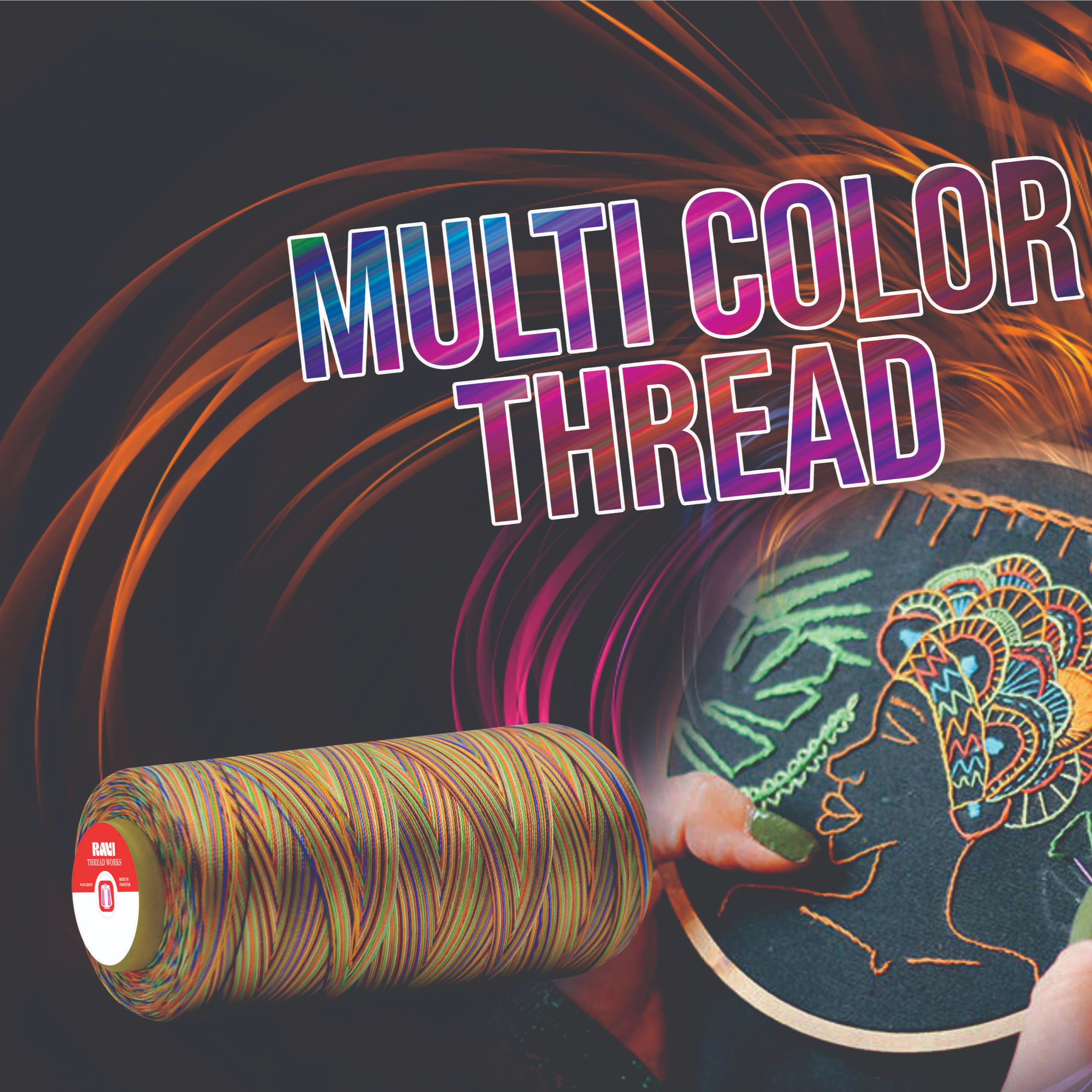 Factory direct sales polyester luminous embroidery thread multicolor glow in the dark embroidery thread