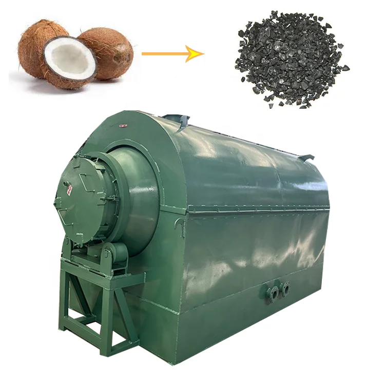 Hookah charcoal making machine high quality sawdust carbonization furnace horizontal carbonization furnace