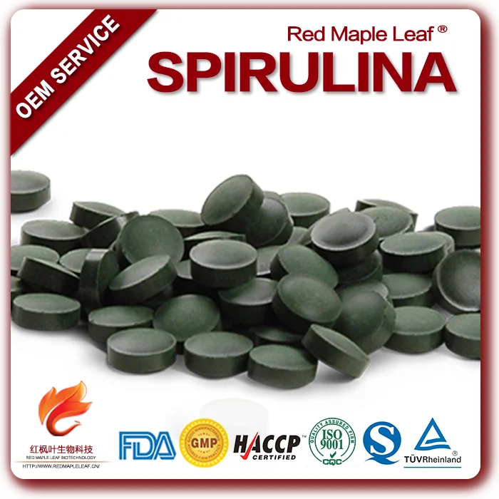 
Red Maple Leaf Producing Natural Chlorella Spirulina Tablets 