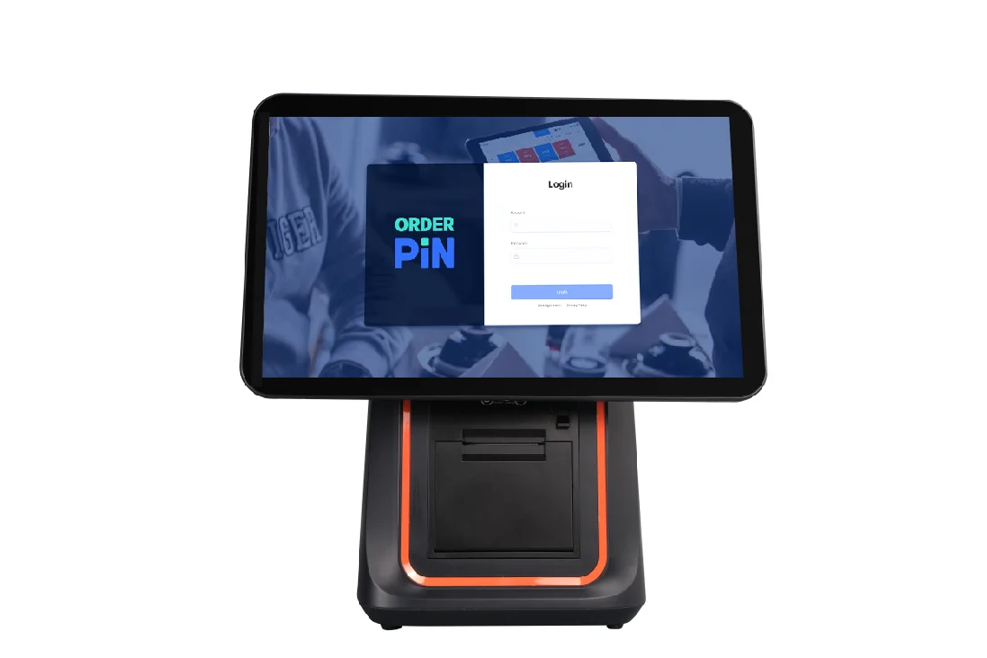 15 дюймов точка продажи системы ресторана все в одном POS терминал заказ сенсорный экран 58 мм программное обеспечение принтера