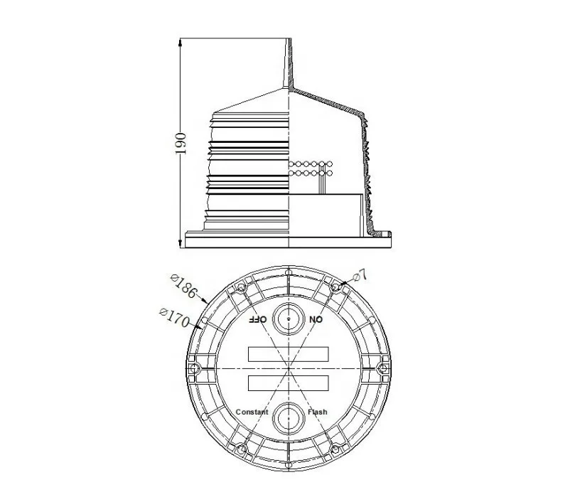  IP68 короткий радиус действия ИК программируемый солнечный морской Фонарь буй навигационный свет для