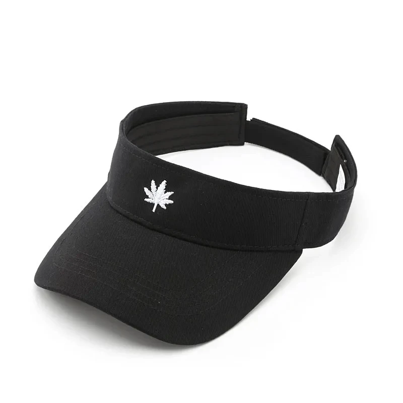 Embroidery Cheap Sun Hat Custom Embroidery Logo Running Visors Custom LOGO Fashion Summer Pure Color Beach Sun Visor Hat