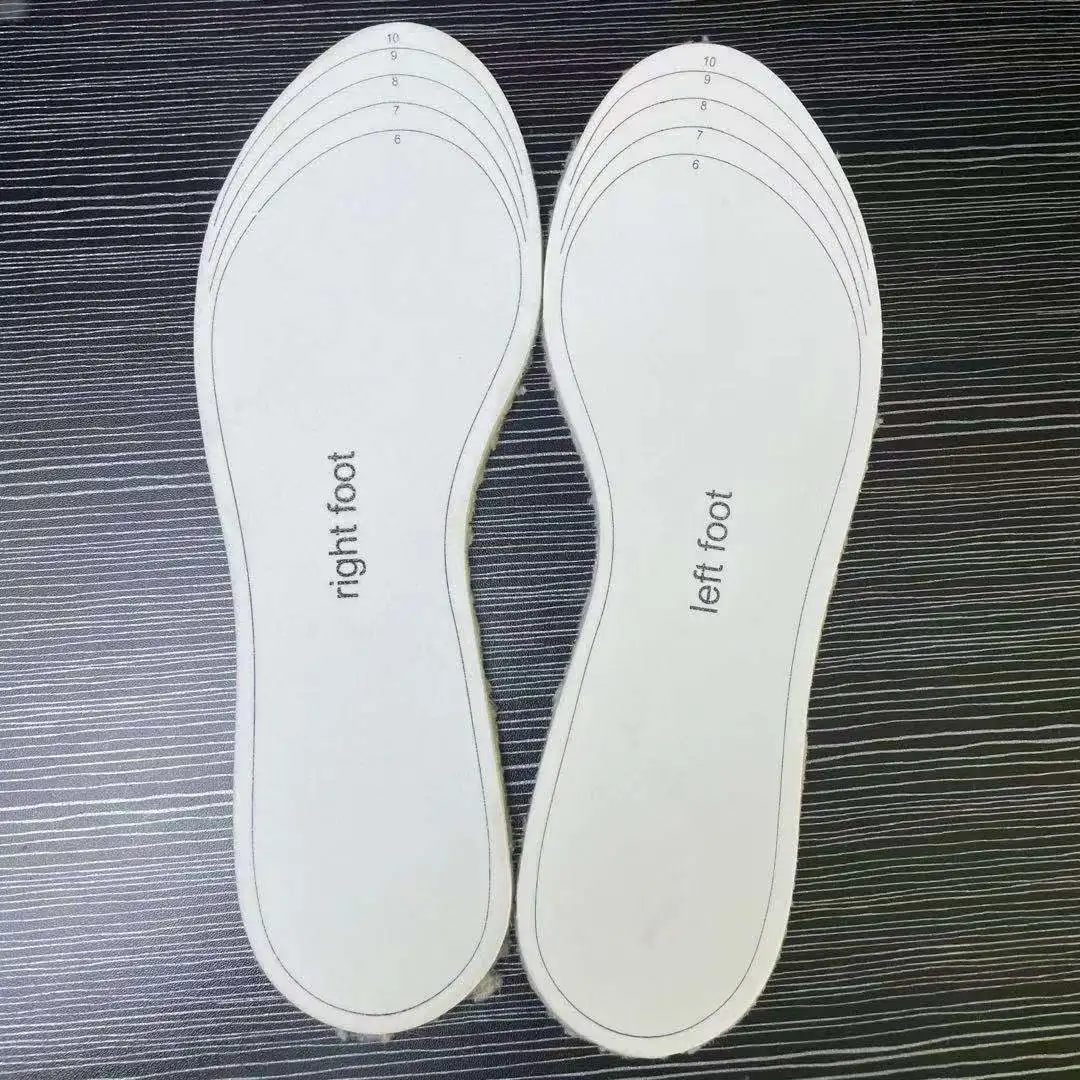 
wholesale Cuttable Size Comfort latex wool insole winter keep feet warm insoles 