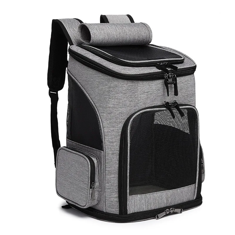 Pet breathable backpack Amazon hot sale  high quality luxury Oxford outdoor pet cat and dog carrier Sustainable backpack